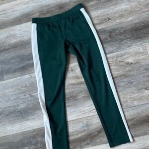 Tory Burch pants Tory sport size XS, dark green, white stripe, athletic